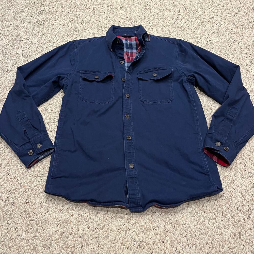 Lands End Traditional Fit Flannel Lined Work Shirt Jacket Sz S Outdoor Cabincore